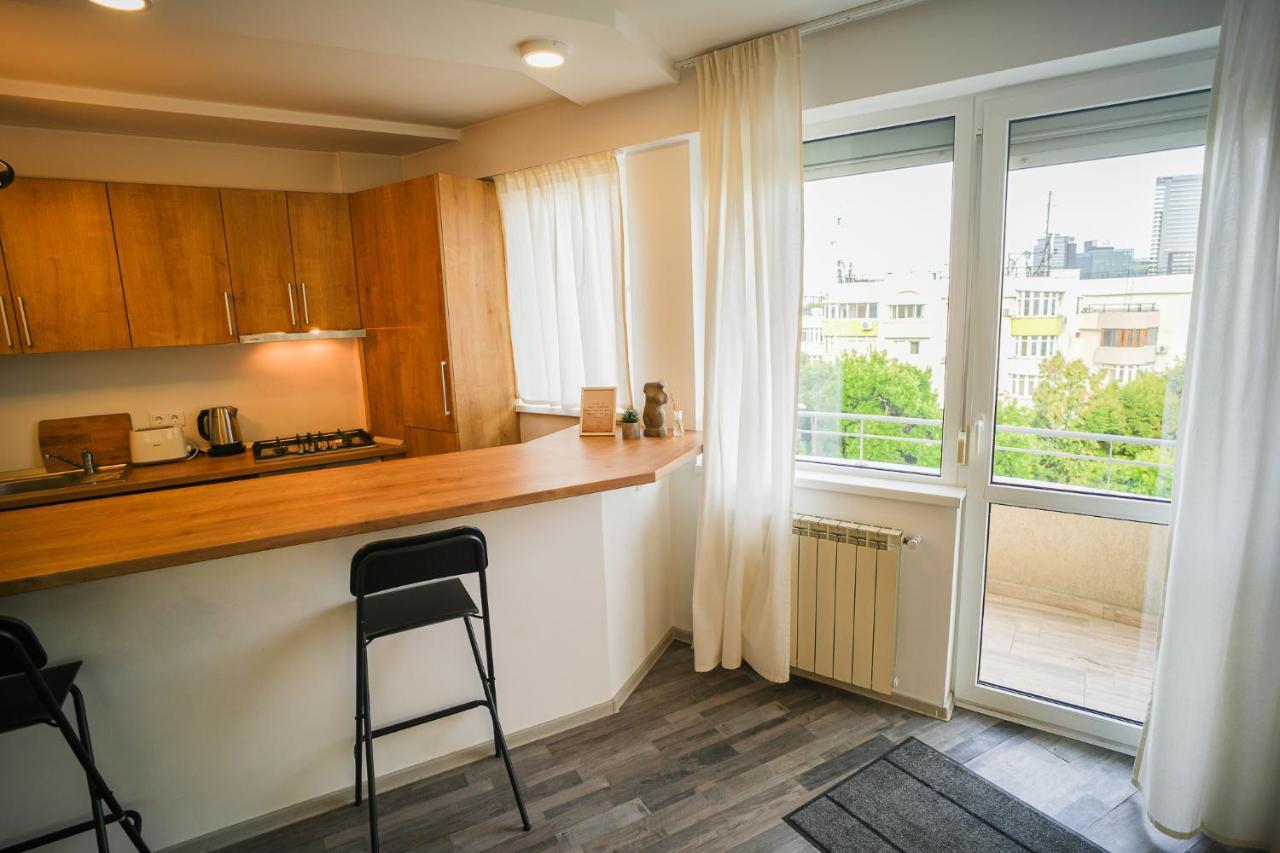 Penthouse With Huge Rooftop & Amazing City View Bukarest Kültér fotó